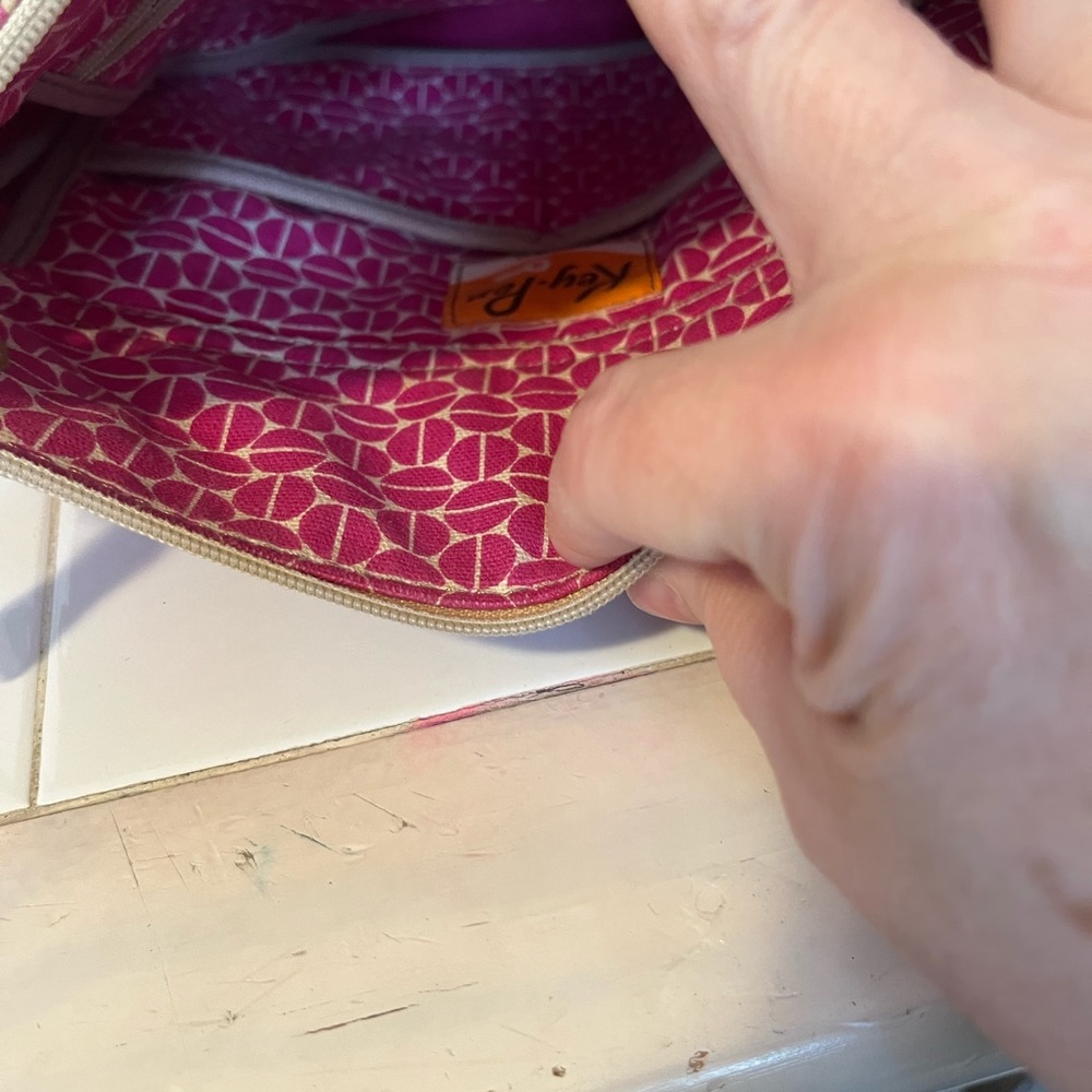 Magenta Fossil Key Per Coated Canvas Crossbody - image 8